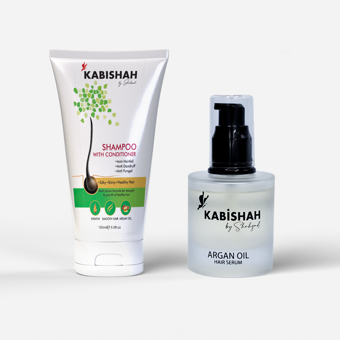 Hair Care Bundle: Argan Oil Hair Serum + Shampoo